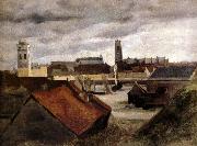 Corot Camille Dunkerque,les bassins de peche oil on canvas